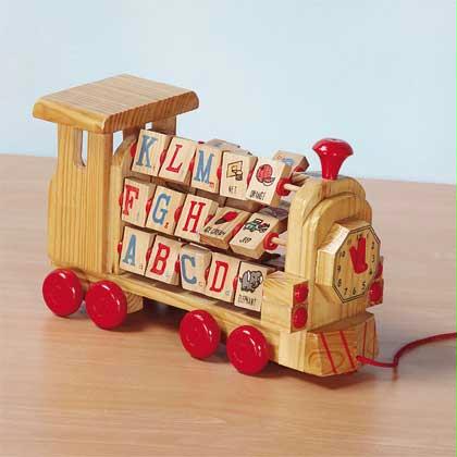 train with alphabet blocks