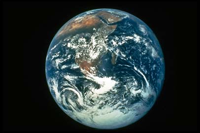 view of earth from outer space